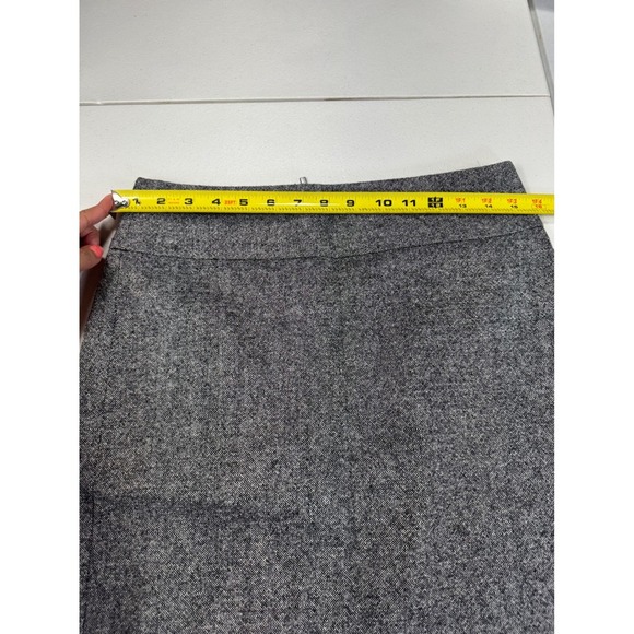 Banana Republic Tweed Wool Blend Lined Pencil Zip Skirt Gray Womens Size 4 - Picture 3 of 8